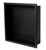 ALFI 16" x 16" Black Matte Stainless Steel Square Single Shelf Bath Shower Niche - ABNC1616-BLA
