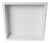 Alfi 16" x 16" White Matte Stainless Steel Square Single Shelf Bath Shower Niche
