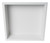 ALFI 16" x 16" White Matte Stainless Steel Square Single Shelf Bath Shower Niche - ABNC1616-W