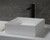 Alfi 14" Square White Matte Solid Surface Resin Surface Mount Vessel Sink