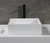 ALFI 14" Square White Matte Solid Surface Resin Surface Mount Vessel Sink - ABRS14S