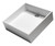 Alfi 14" Square White Matte Solid Surface Resin Surface Mount Vessel Sink