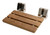 ALFI Brushed Nickel 16" Folding Teak Wood Shower Seat Bench - ABS16S-BN