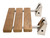 ALFI Brushed Nickel 16" Folding Teak Wood Shower Seat Bench - ABS16S-BN