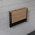 ALFI Black Matte 17" Wide Foldable Teak Shower Seat with Backrest - ABS17-BM