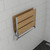 ALFI 17" Folding Teak Wood Shower Seat Bench with Backrest - ABS17-SA