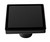 ALFI 5" x 5" Black Matte Square Stainless Steel Shower Drain with Solid Cover - ABSD55B-BM