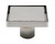 Alfi ABSD55B-BSS 5" x 5" Modern Square Polished Stainless Steel Shower Drain with Solid Cover