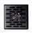 Alfi 5" x 5" Black Matte Square Stainless Steel Shower Drain with Groove Holes