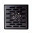 ALFI 5" x 5" Black Matte Square Stainless Steel Shower Drain with Groove Holes - ABSD55C-BM