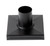 ALFI 5" x 5" Black Matte Square Stainless Steel Shower Drain with Groove Holes - ABSD55C-BM