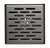 Alfi ABSD55C 5" x 5" Modern Square Stainless Steel Shower Drain with Groove Holes