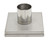 ALFI 5" x 5" Square Stainless Steel Shower Drain with Groove Lines - ABSD55D