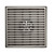 Alfi ABSD55D 5" x 5" Square Stainless Steel Shower Drain with Groove Lines