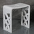 ALFI Designer White Matte Solid Surface Resin Bathroom / Shower Stool - ABST88