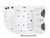 ALFI EAGO 6 ft Left Corner Acrylic White Whirlpool Bathtub for Two - AM124ETL-L