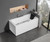 ALFI EAGO 5 ft Acrylic White Rectangular Whirlpool Bathtub w Fixtures - AM154ETL-L5