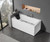 EAGO AM154ETL-R5 5 ft Acrylic White Rectangular Whirlpool Bathtub w Fixtures