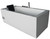 ALFI EAGO 6 ft Acrylic White Rectangular Whirlpool Bathtub w Fixtures - AM154ETL-R6