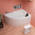 ALFI EAGO 5' Single Person Corner White Acrylic Whirlpool Bath Tub - Drain on Left - AM161-L
