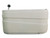 ALFI EAGO 5'' White Acrylic Corner Whirlpool Bathtub - Drain on Left - AM175-L