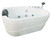 ALFI EAGO 5' White Acrylic Corner Whirlpool Bathtub - Drain on Right - AM175-R