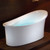 EAGO AM1800 6 ft White Free Standing Air Bubble Bathtub With Chromatherapy LED lighting