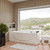 EAGO AM189ETL-L 6 ft Left Drain Acrylic White Whirlpool Bathtub w Fixtures