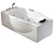 ALFI EAGO 6 ft Left Drain Acrylic White Whirlpool Bathtub w Fixtures - AM189ETL-L