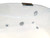 ALFI EAGO 6 ft Left Drain Acrylic White Whirlpool Bathtub w Fixtures - AM189ETL-L