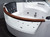 ALFI EAGO 5 ft Clear Rounded Corner Acrylic Whirlpool Bathtub for Two - AM197ETL