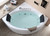 ALFI EAGO 5 Feet Rounded Modern Double Seat Corner Whirlpool Bath Tub with Fixtures - AM200