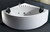 ALFI EAGO 5 Feet Rounded Modern Double Seat Corner Whirlpool Bath Tub with Fixtures - AM200