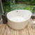 ALFI EAGO 66" Round Free Standing Acrylic Air Bubble Bathtub - AM2130