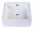ALFI EAGO 15" Square Ceramic Above Mount Bathroom Basin Vessel Sink - BA130