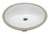 EAGO BC224 White Ceramic 18" x 15" Undermount Oval Bathroom Sink