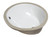 ALFI EAGO White Ceramic 18" x 15" Undermount Oval Bathroom Sink - BC224