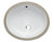 EAGO BC224 White Ceramic 18" x 15" Undermount Oval Bathroom Sink