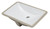 ALFI EAGO White Ceramic 22"x15" Undermount Rectangular Bathroom Sink - BC227