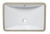 EAGO BC227 White Ceramic 22"x15" Undermount Rectangular Bathroom Sink