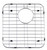 ALFI Left Side Solid Stainless Steel Kitchen Sink Grid 15" x 13.75" - GR512L