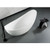 Alfi ABST77BM Black Matte Arched Solid Surface Resin Bathroom / Shower Stool , Seat