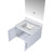 Lexora Geneva 30" Glossy White Single Wall Mount Vanity Cabinet, White Carrara Marble Top, White Square Sink and 30" LED Mirror w/ Faucet