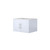 Lexora Geneva 30" Glossy White Single Wall Mount Vanity, White Carrara Marble Top, White Square Sink and no Mirror