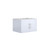 Lexora Geneva 30" Glossy White Single Wall Mount Vanity, White Carrara Marble Top, White Square Sink and no Mirror