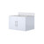 Lexora Geneva 30" Glossy White Single Wall Mount Vanity Cabinet, White Carrara Marble Top, White Square Sink and no Mirror