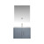Lexora Geneva 30" Dark Grey Single Wall Mount Vanity Cabinet, White Carrara Marble Top, White Square Sink and 30" LED Mirror w/ Faucet
