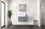 Lexora Geneva 30" Dark Grey Single Wall Mount Vanity Cabinet, no Top and 30" LED Mirror