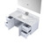 Lexora Geneva 48" Glossy White Single Wall Mount Vanity Cabinet, White Carrara Marble Top, White Square Sink and 48" LED Mirror w/ Faucet
