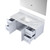 Lexora Geneva 48" Glossy White Single Wall Mount Vanity Cabinet, White Carrara Marble Top, White Square Sink and 48" LED Mirror